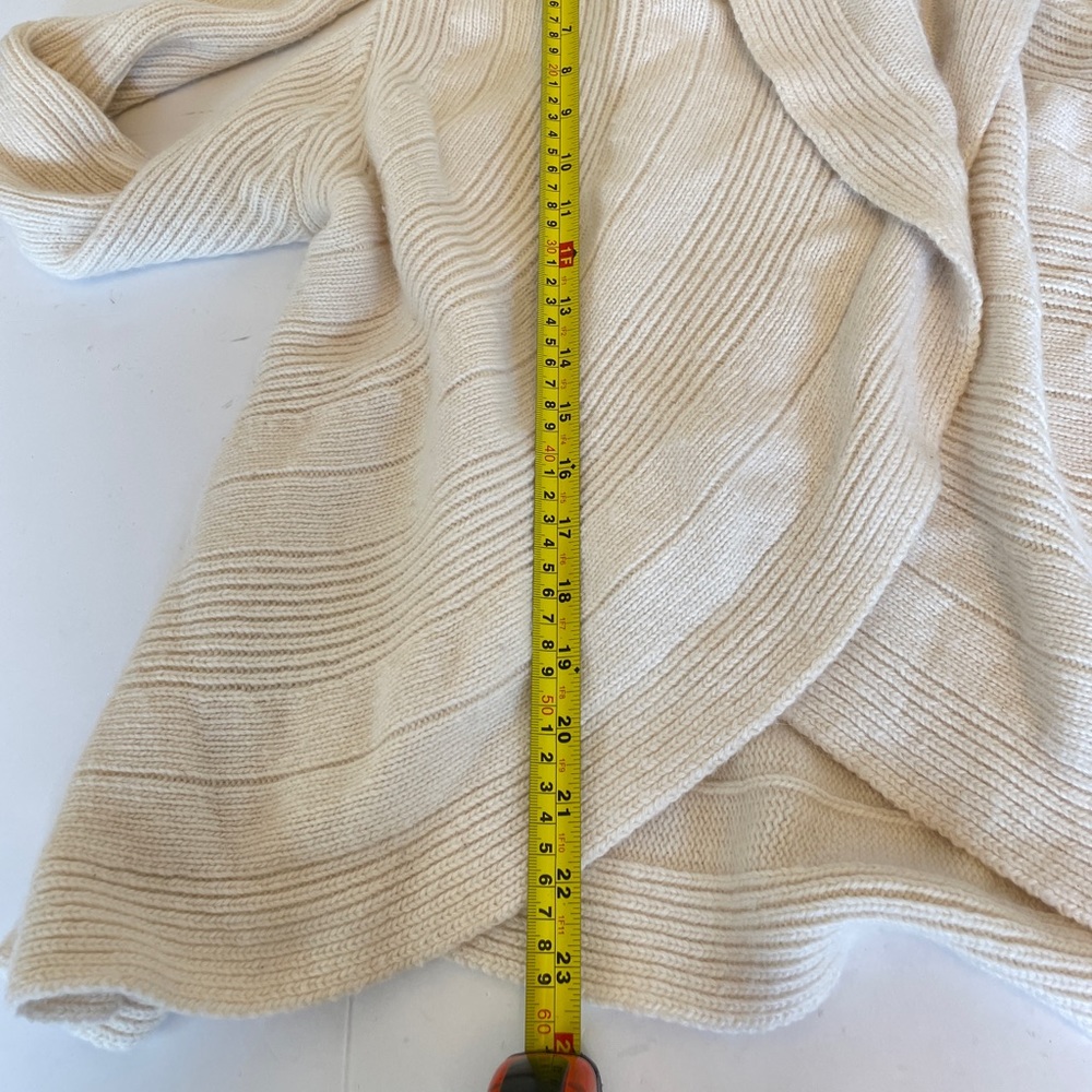 Whbm Sz Xs Open Front Cardigan Asymmetric Longer … - image 7